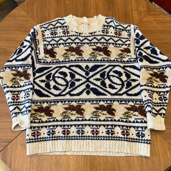 Woolrich Sweaters - Vintage Woolrich Ski Sweater Thick Knit Nordic Wool